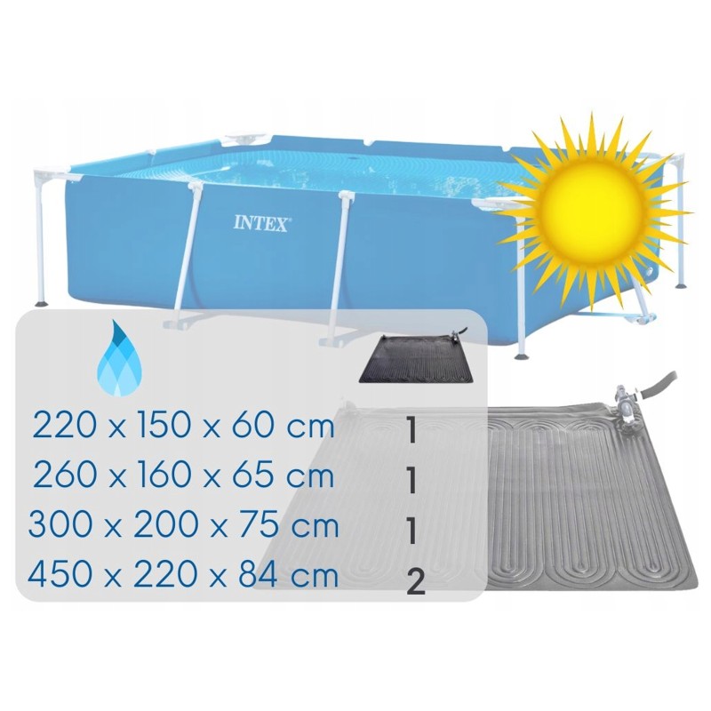 Нагреватель воды для бассейна солнечный Intex 120x120 см (28685) 28685 - фото 8 | Ugolok.by