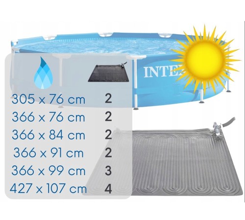 Нагреватель воды для бассейна солнечный Intex 120x120 см (28685) Нагреватель воды для бассейна солнечный Intex 120x120 см (28685)