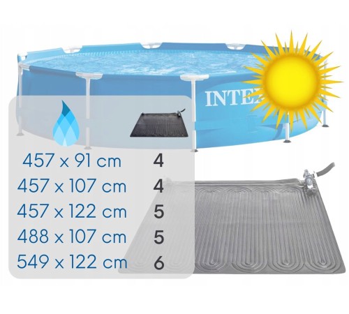 Нагреватель воды для бассейна солнечный Intex 120x120 см (28685) Нагреватель воды для бассейна солнечный Intex 120x120 см (28685)