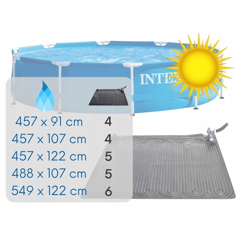 Нагреватель воды для бассейна солнечный Intex 120x120 см (28685) 28685 - фото 10 | Ugolok.by