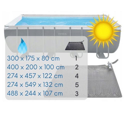 Нагреватель воды для бассейна солнечный Intex 120x120 см (28685) Нагреватель воды для бассейна солнечный Intex 120x120 см (28685)