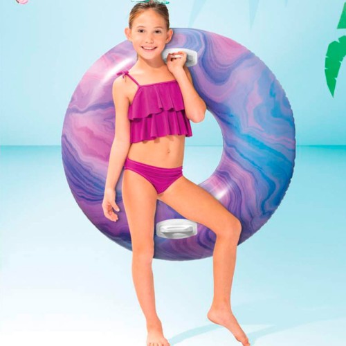 Надувной круг с ручками Волны 114см INTEX 56267 (фиолетовый) Надувной круг с ручками Волны 114см INTEX 56267 (фиолетовый)