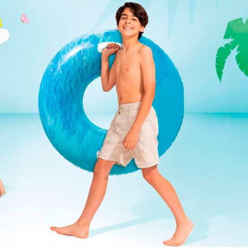 Надувной круг с ручками Волны 114см INTEX 56267 (голубой) Надувной круг с ручками Волны 114см INTEX 56267 (голубой)