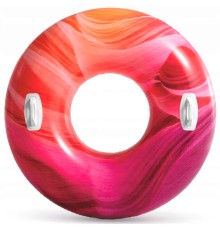 Надувной круг Волны с ручками 114см INTEX 56267 (розовый)
