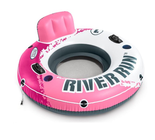 Надувной круг-кресло Intex 56824 135см Pink River Run с ручками до 100кг