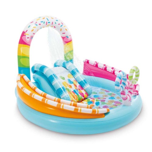 Игровой бассейн с горкой и фонтаном Intex 57144 Королевство Сладостей 170х168х122 см