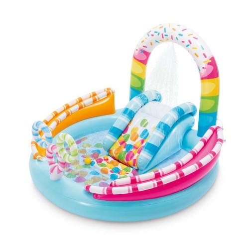 Игровой бассейн с горкой и фонтаном Intex 57144 Королевство Сладостей 170х168х122 см