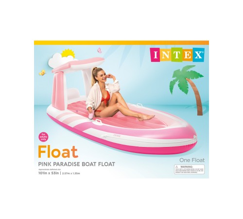 Надувной матрас для плавания Intex Pink Paradise 257х135 см 57804