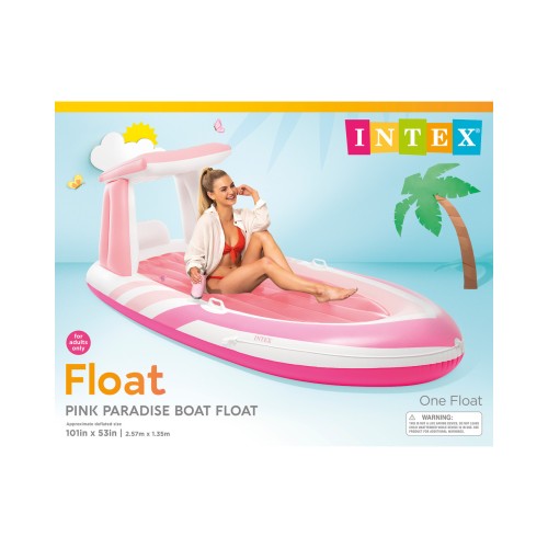 Надувной матрас для плавания Intex Pink Paradise 257х135 см 57804