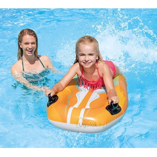 Надувной плотик с ручками желтый Intex Joy Rider 112x62 см (58165) 6+, желтый