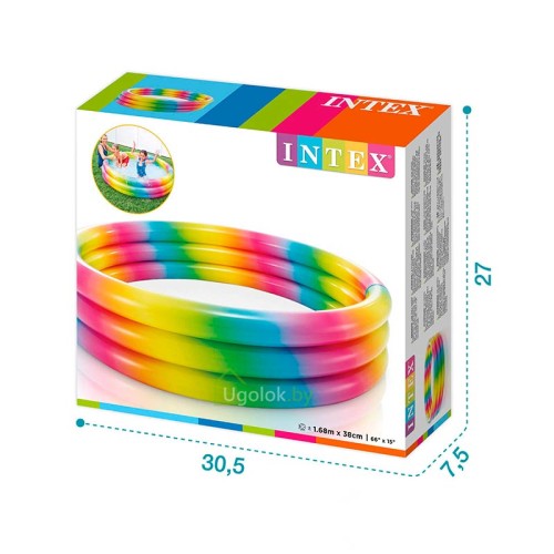 Бассейн надувной Радуга Intex 168x38 см 2+ (58449NP) Бассейн надувной Радуга Intex 168x38 см 2+ (58449NP)