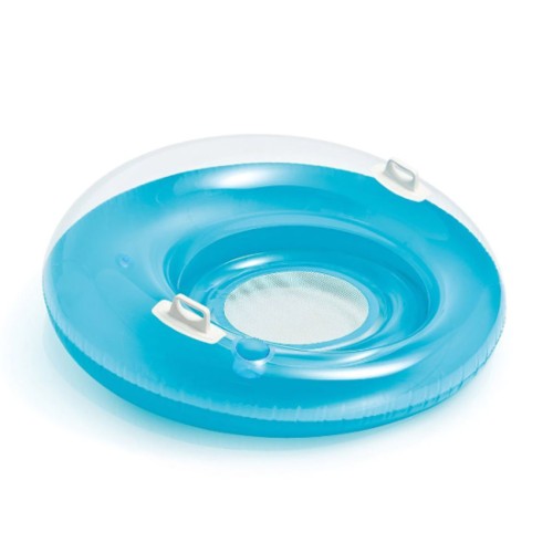 Надувной круг-кресло с ручками Intex 119 см (58883) 8+, голубой Надувной круг-кресло с ручками Intex 119 см (58883) 8+, голубой