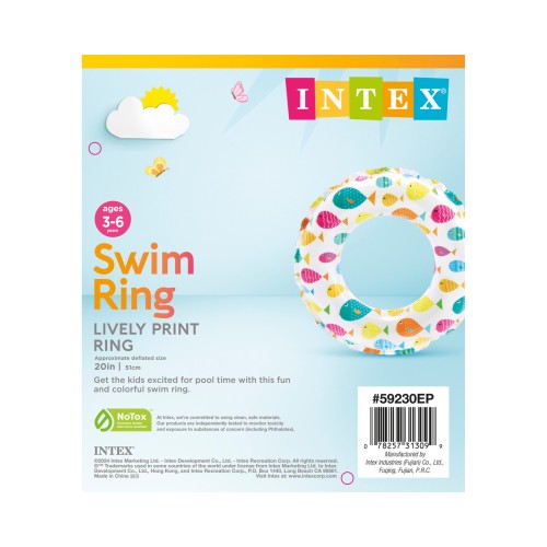 Надувной круг Intex 59230 «Рыбки» (51 см, 3-6 лет)