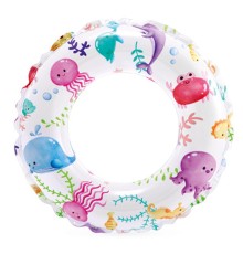 Надувной круг Lively Print 51 см Морские жители Intex 59230 3-6 лет