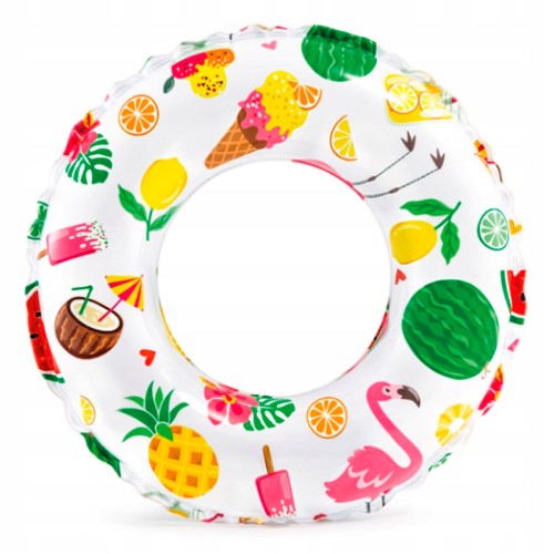Надувной круг Intex Lively Print, Фламинго 61 см (59241NP) 6-10 лет Надувной круг Intex Lively Print, Фламинго 61 см (59241NP) 6-10 лет