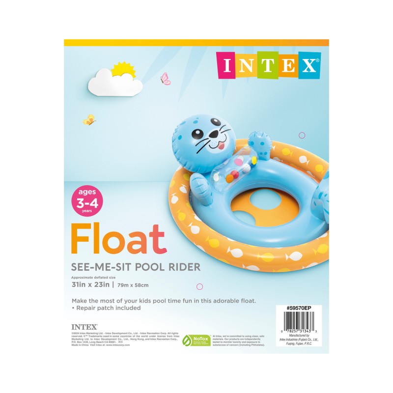 Надувной круг с трусиками Морской котик Intex 59570 See Me Sit Pool Rider (от 3 до 4 лет) 59570-4 - фото 4 | Ugolok.by