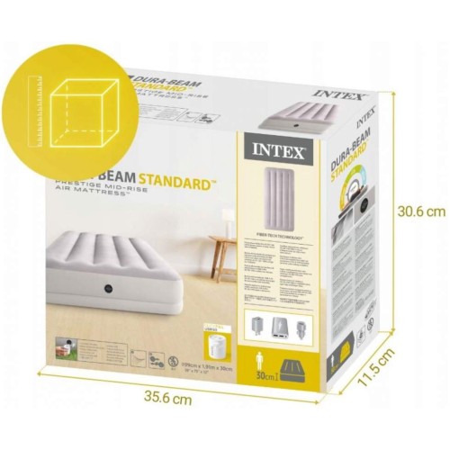 64177 Кровать надувная Prestige с USB-насосом 99х191х30см до 136кг 64177 Кровать надувная Prestige с USB-насосом 99х191х30см до 136кг