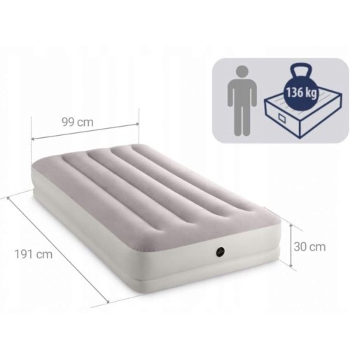 64177 Кровать надувная Prestige с USB-насосом 99х191х30см до 136кг 64177 Кровать надувная Prestige с USB-насосом 99х191х30см до 136кг