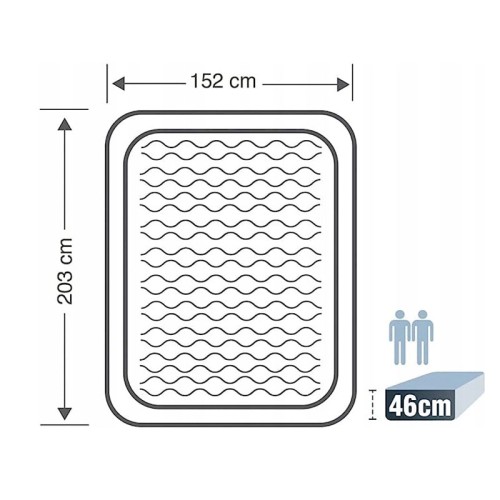 Кровать самонадувная Intex Ultra Plush, 203*152*46 см (64428)