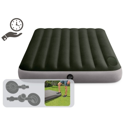 Матрас надувной  со встроенным ножным насосом Intex 64762 137x191x25 см