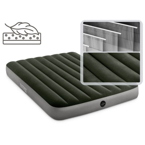 Матрас надувной  со встроенным ножным насосом Intex 64762 137x191x25 см