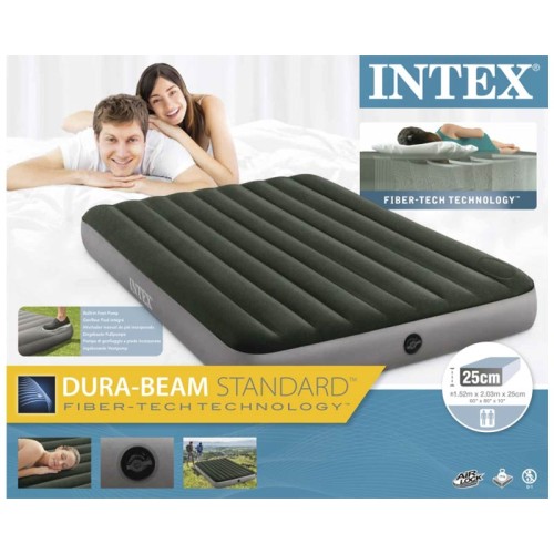 Матрас надувной с насосом Intex Dura-Beam Standard, 203*152*25 см (64763)