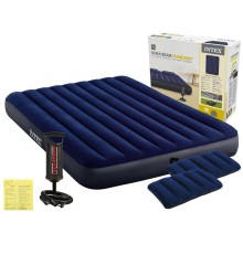Матрас надувной с насосом и 2 подушками Intex Standartd, 203х152х25 см (64765)