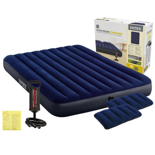 Матрас надувной с насосом и 2 подушками Intex Standartd, 203х152х25 см (64765)