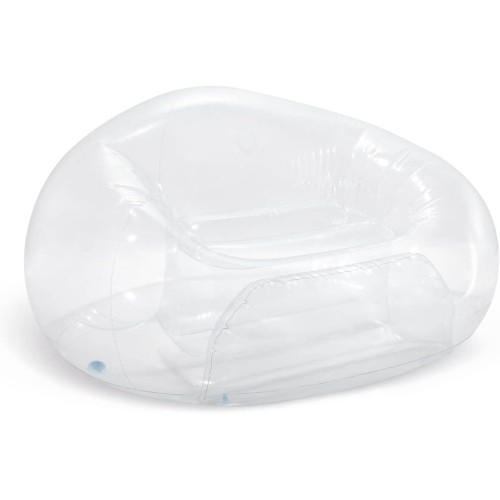 Надувное прозрачное кресло Intex 66500 бесцветное 137x127x74 см