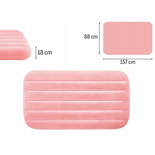 Надувной детский матрас-кровать розовый 157x88x18 см Intex 66803NP Cozy Kidz