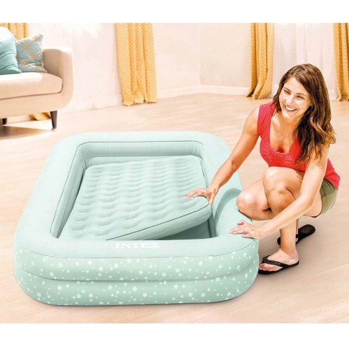 Детский надувной матрас с насосом Intex Kidz Travel Bed Set, 168*107*25 см (66810)