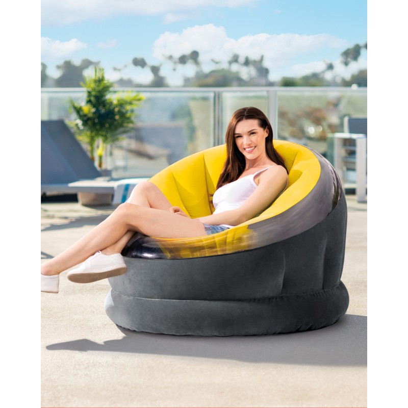 Надувное кресло Empire Chair Intex 68582 112х109х69 см (желтый) 68582-2 - фото 5 | Ugolok.by