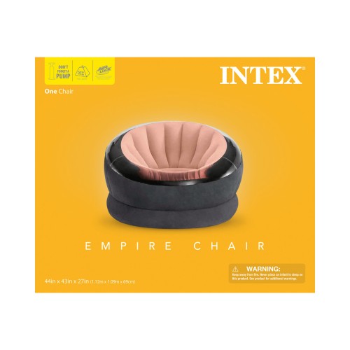 Надувное кресло Empire Chair Intex 68582 112х109х69 см (пудровый) Надувное кресло Empire Chair Intex 68582 112х109х69 см (пудровый)