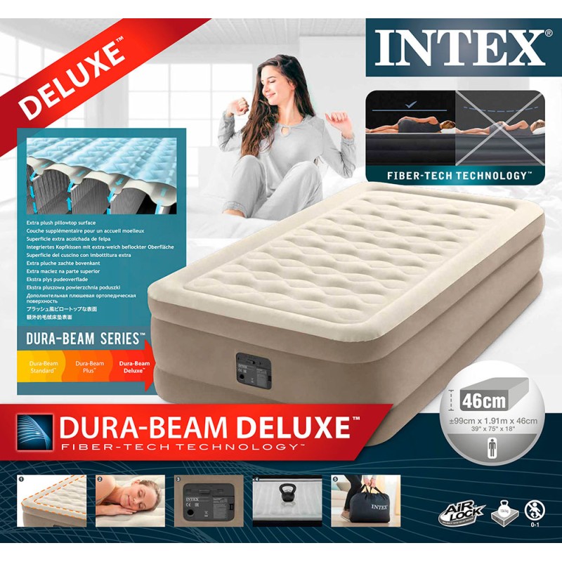 Кровать самонадувная Intex Ultra Plush, 191*99*46 см (64426)
