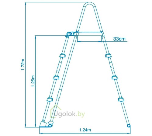 Лестница Intex для бассейнов со съёмными ступенями до 122 см (28076)