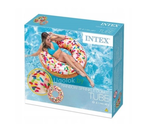 Круг надувной Intex Пончик в глазури 99x25 см (56263NP) 9+