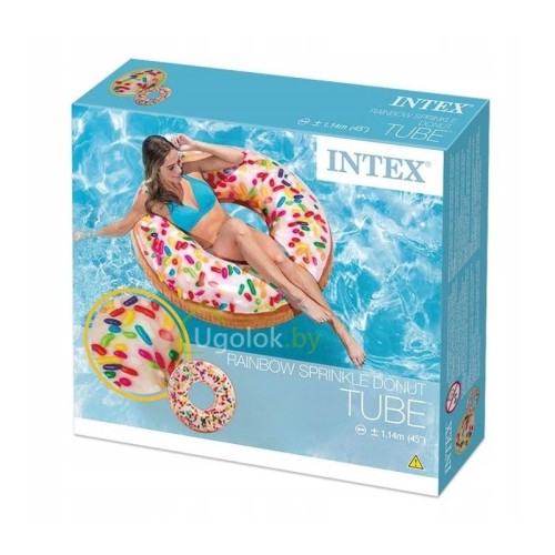 Круг надувной Intex Пончик в глазури 99x25 см (56263NP) 9+