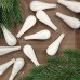 Набор елочных украшений Капля Kaemingk 12 шт. 7.5 см белый