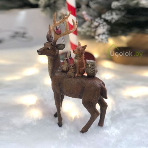 Статуэтка Лесные жители Kaemingk 25.5х16 см коричневый