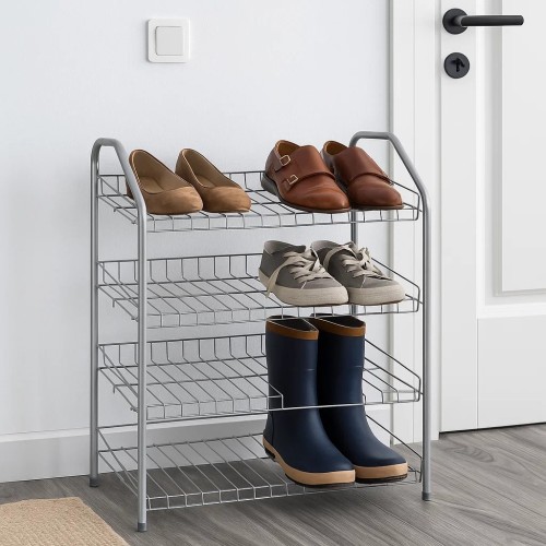 Этажерка для обуви Ника ЭТ1/МС (660x700x280) (серебро)