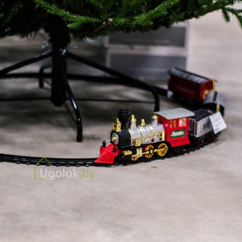 Набор Новогодняя железная дорога, 36 предметов, диаметр 80 см, на батарейках Набор Новогодняя железная дорога, 36 предметов, диаметр 80 см, на батарейках