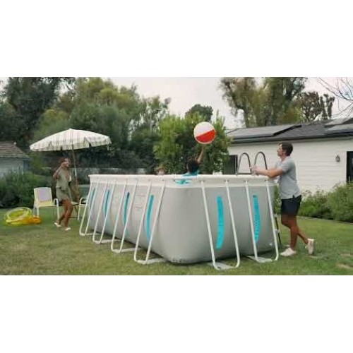 Каркасный бассейн Intex Clearview 400x200x122 см (26770) с панорамными окнами и фильтр-насосом