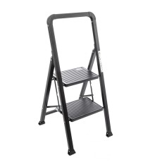 Стремянка стальная 2 широкие ступени Zalger
