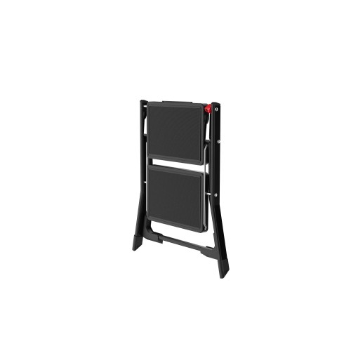 Стремянка DUO Jet Black 2 широкие ступени с ковриком (сталь) Zalger 9900-2 К - фото 10 | Ugolok.by