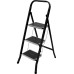 Стремянка DUO Jet Black 3 широкие ступени с ковриком (сталь) Zalger 9910-3 К 9910-3 К - фото 2 | Ugolok.by