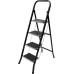 Стремянка DUO Jet Black 4 широкие ступени с ковриком (сталь) Zalger 9920-4 К/3 9920-4 К/3 - фото 2 | Ugolok.by