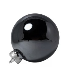 Большой новогодний шар, 20 см (черный зеркальный, UD003-20BK)