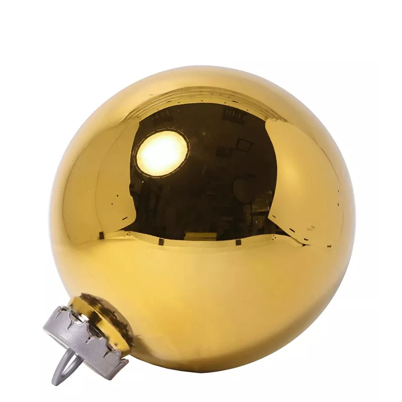 Большой новогодний шар, 25 см (золотой зеркальный, UD003-25GD)