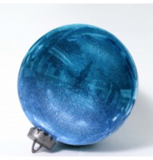 Большой новогодний шар с глиттером, 20 см (синий, UD002-20BL)