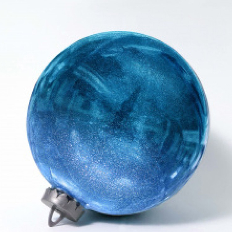 Большой новогодний шар с глиттером, 20 см (синий, UD002-20BL)